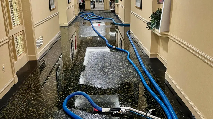 Hardwood Floor Water Damage and Drying in Encino, CA